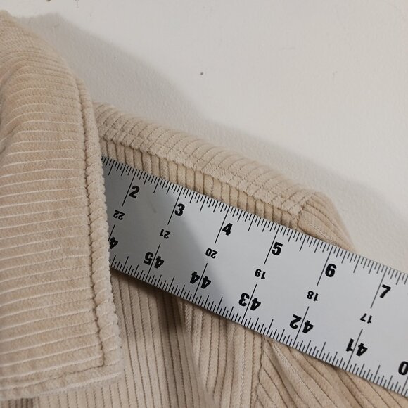 Blair, Medium, Creamy Tan Corduroy Chore Coat, Barn Coat, Sherpa Lined, Button - Picture 12 of 16
